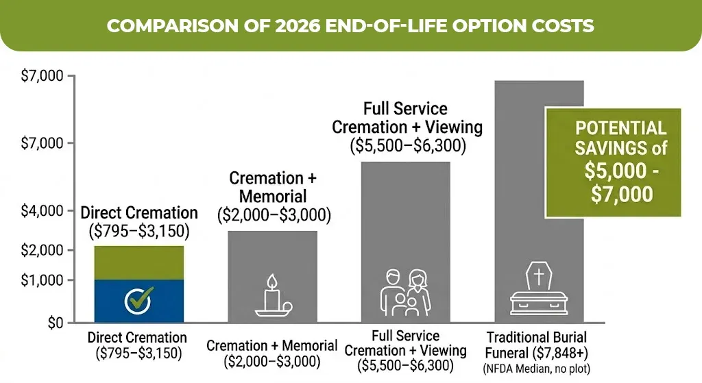 Comparison of 2026 End-of-Life Option Costs