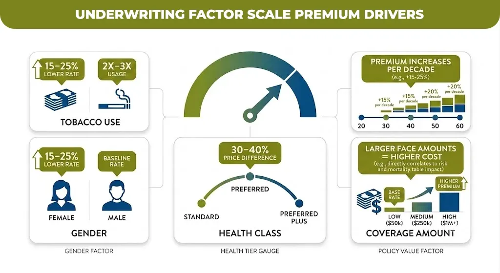 underwriting factor scale premium drivers