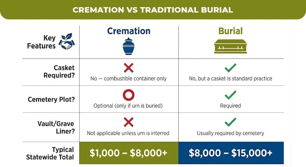 Cremation vs Traditional Burial