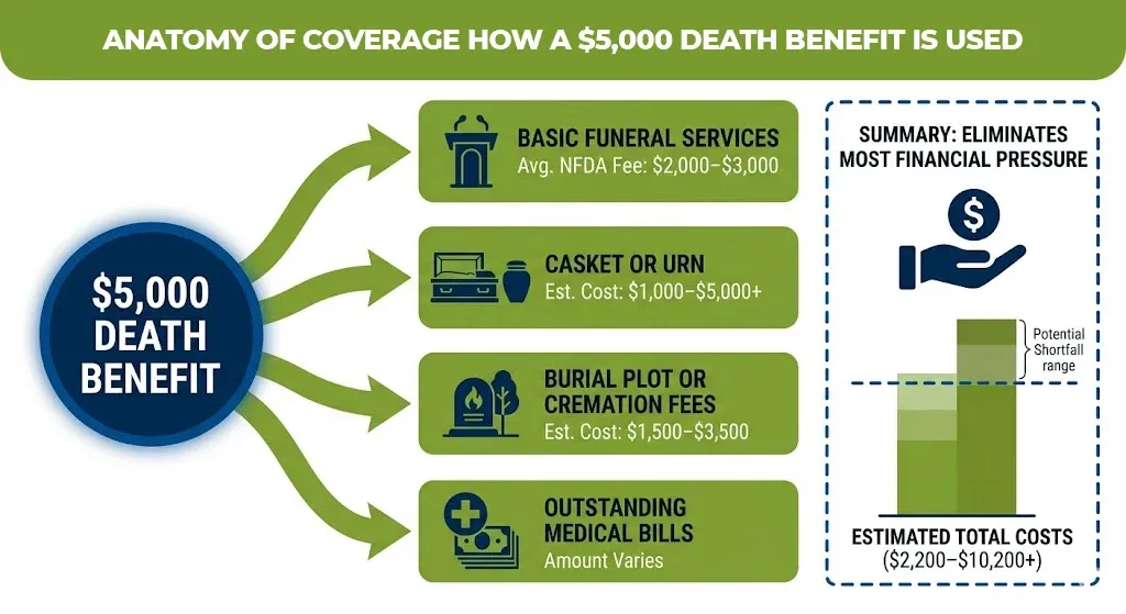 Anatomy Of Coverage How A $5,000 Death Benefit is Used