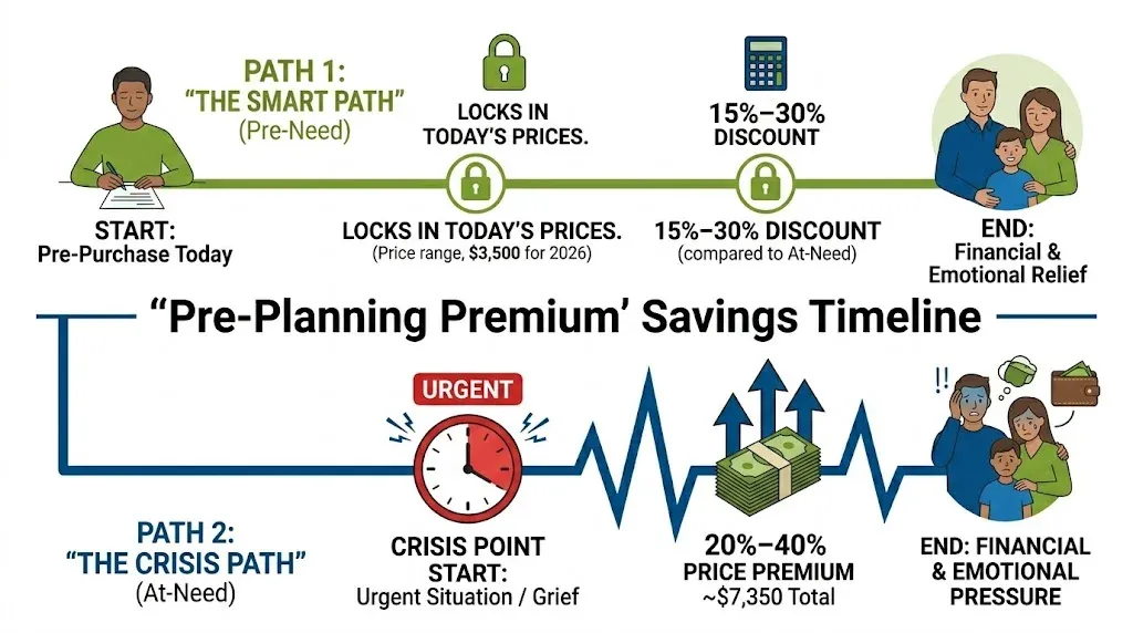 Pre-Planning-Premium-Savings-Timeline