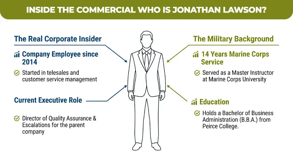inside the commercial who is jonathan lawson