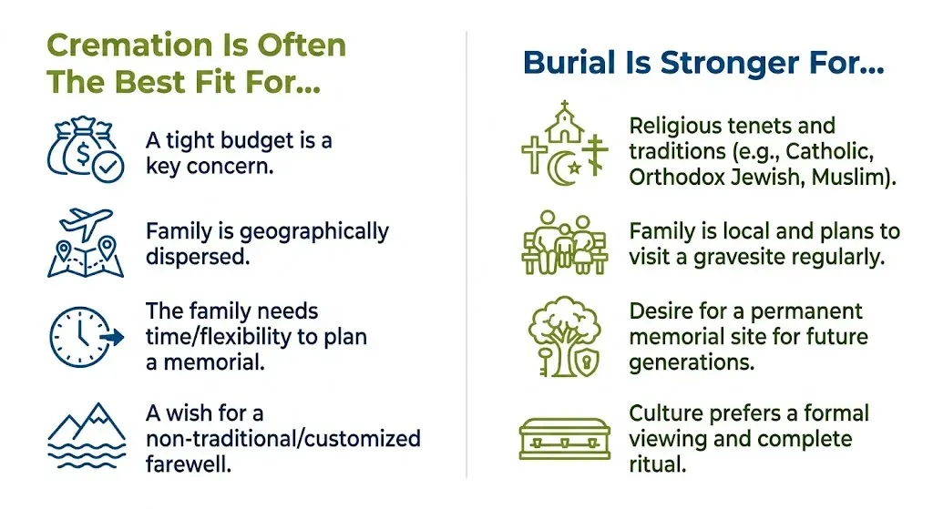 Cremation Is Often The Best Fit For