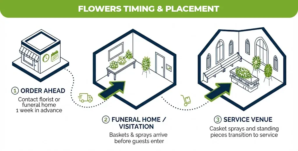 flowers timing & placement