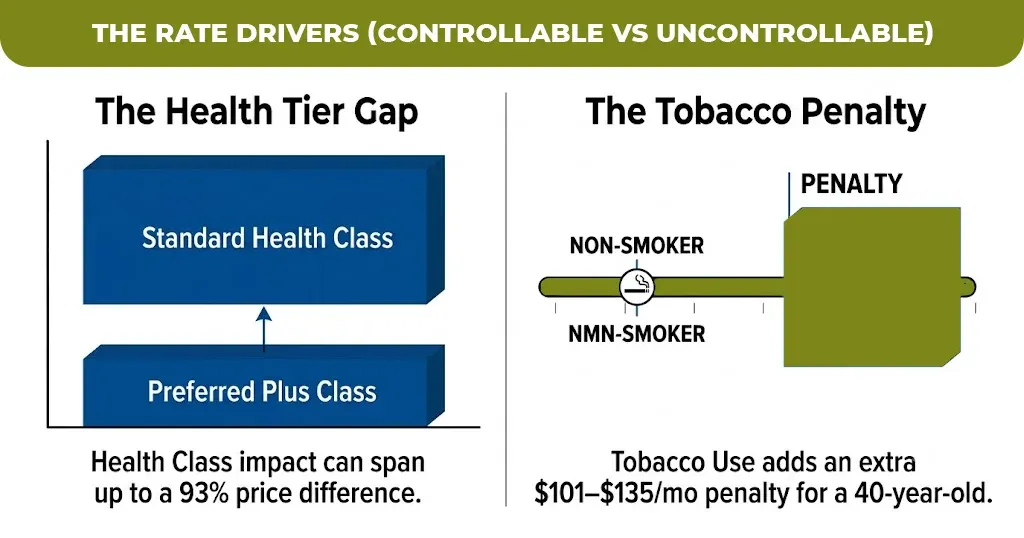 the rate drivers (controllable vs uncontrollable)