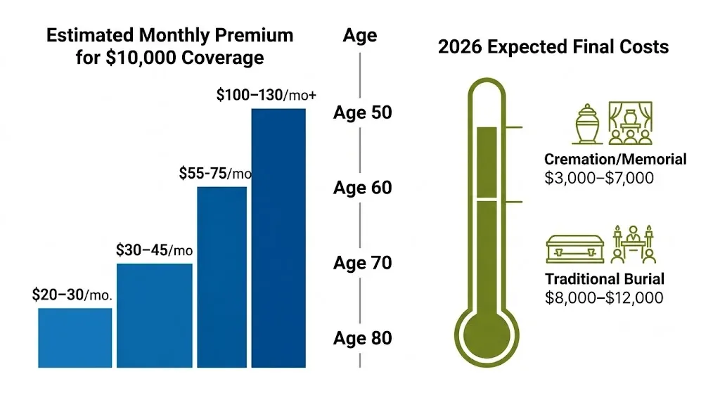 Estimated Monthly Premium for $10,000 Coverage