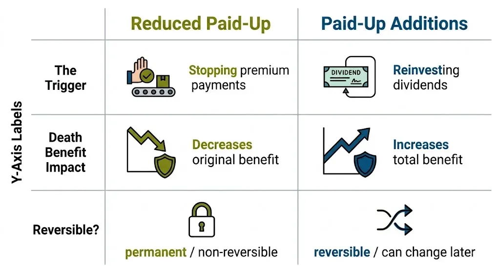 Reduced Paid-Up & Paid-Up Additions