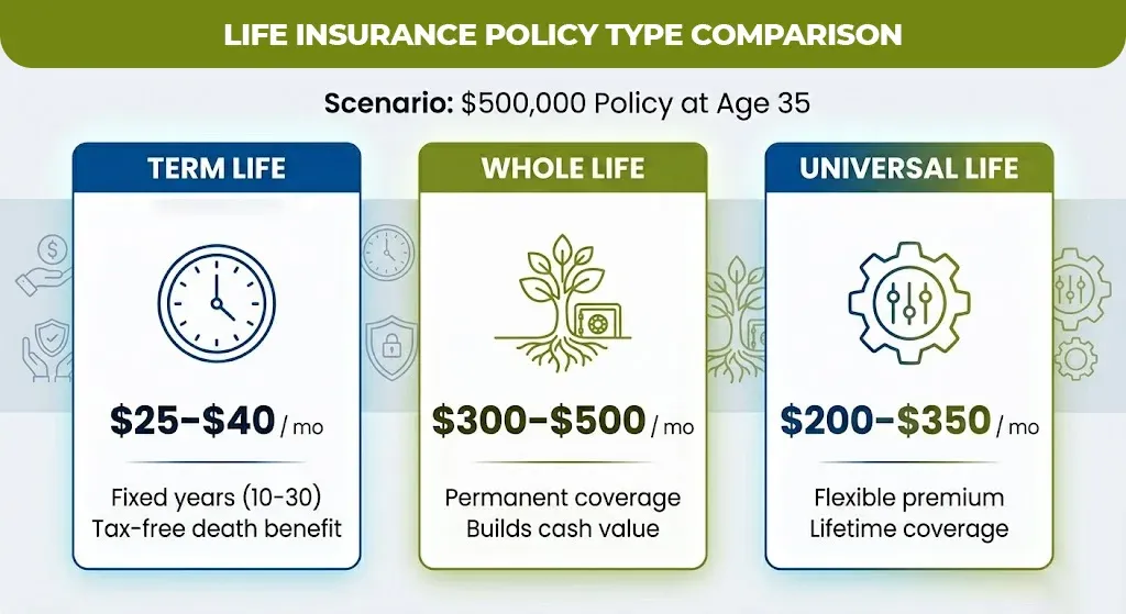 life insurance policy type comparison