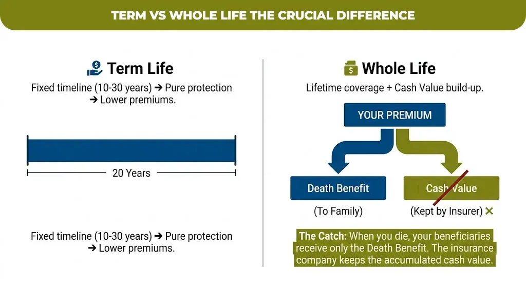 term vs whole life the crucial difference