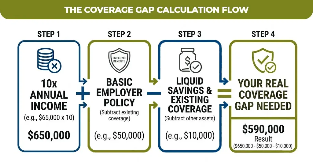 The Coverage Gap Calculation Flow