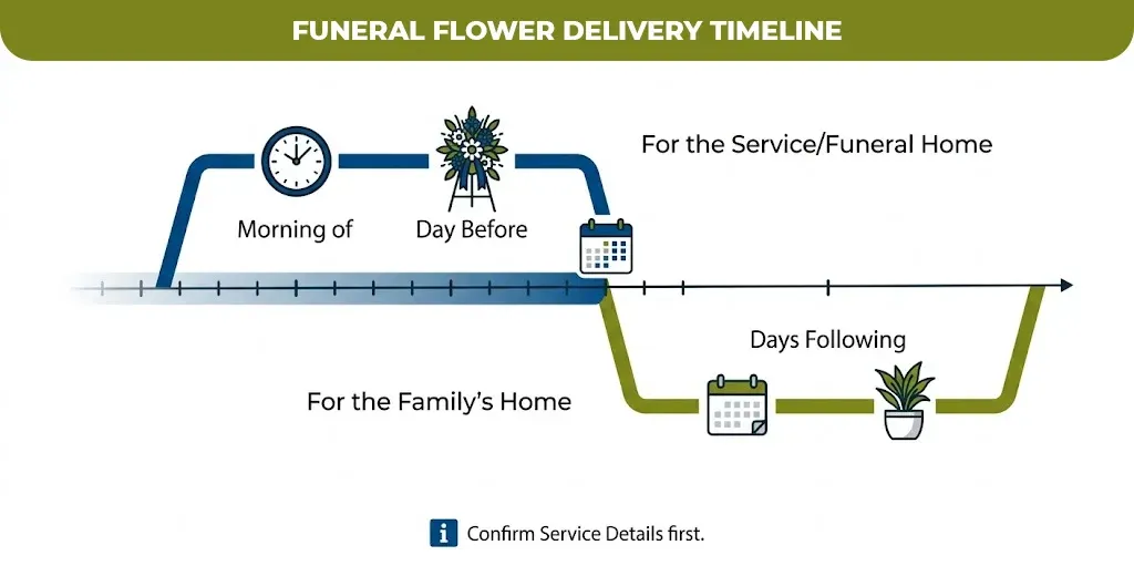 funeral flower delivery timeline