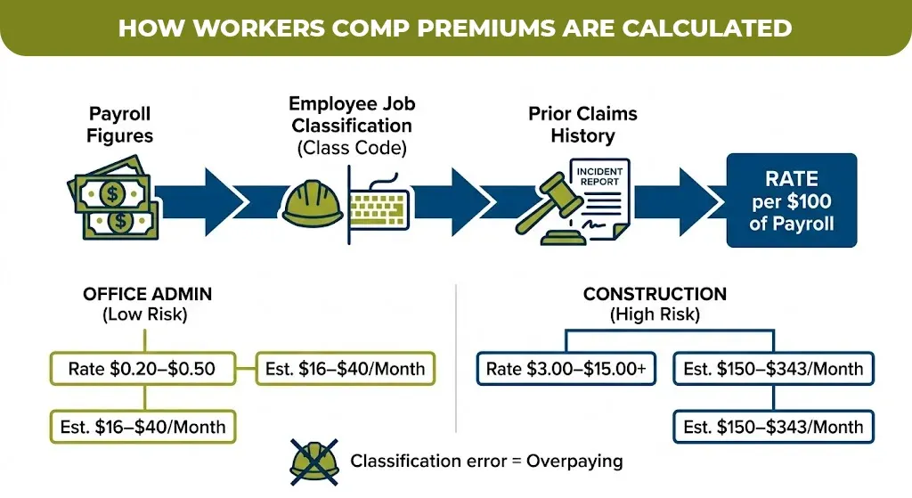 how workers comp premiums are calculated